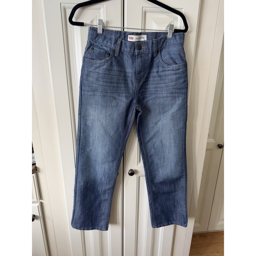 Levi's 514 Straight Jeans Boys Husky 12 W32‎ L27 Blue Denim Pants Classic Casual